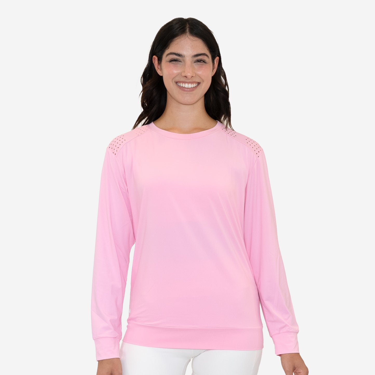 Laser Cut Pullover - Malibu Pink
