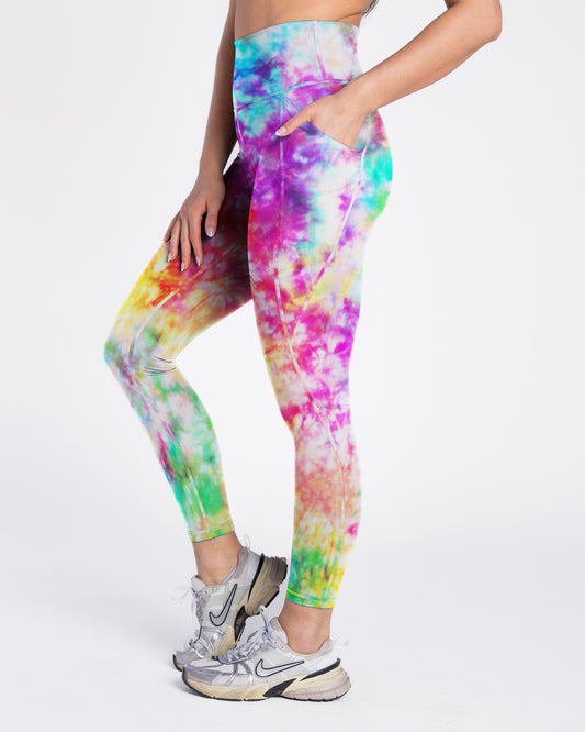 Lux Pace Leggings - Rainbow Tie Dye - FINAL SALE