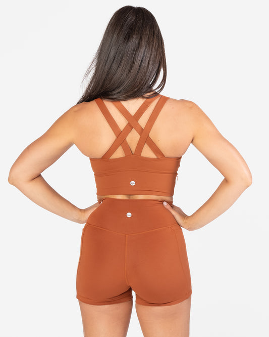 Sierra Sports Bra - Copper - S ONLY