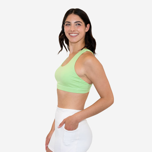 Skin Lattice Back Sports Bra - Kiwi
