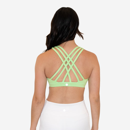 Skin Lattice Back Sports Bra - Kiwi
