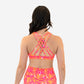 Skin Lattice Back Sports Bra - Tropical Paradise