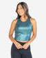 Vinyasa Crop Top - Pacific Shimmer - FINAL SALE