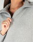 Angela Waffle Half-Zip Pullover - Light Heathered Gray