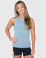 MM Bella Ribbed Tank - Steel Blue