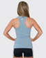 MM Bella Ribbed Tank - Steel Blue