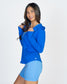 Bestie Zip Up Hoodie - Cobalt