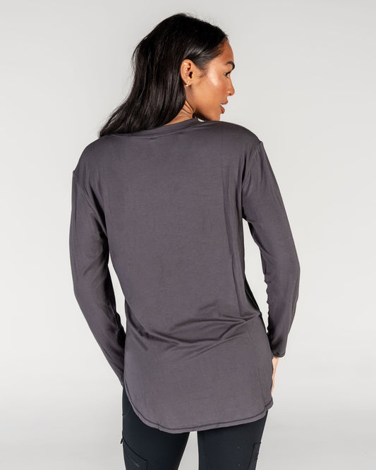 Boyfriend Long Sleeve - Granite