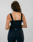 Dynamic Cropped Tank - Black Space Dye