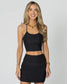 Dynamic Adjustable Ava Crop Top - Heathered Black