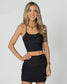Dynamic Adjustable Ava Crop Top - Heathered Black - FINAL SALE