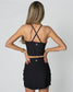 Dynamic Adjustable Ava Crop Top - Heathered Black - FINAL SALE