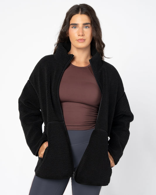 Sherpa Chalet Jacket - Black - FINAL SALE