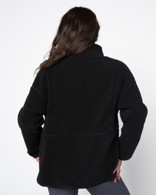 Sherpa Chalet Jacket - Black - FINAL SALE