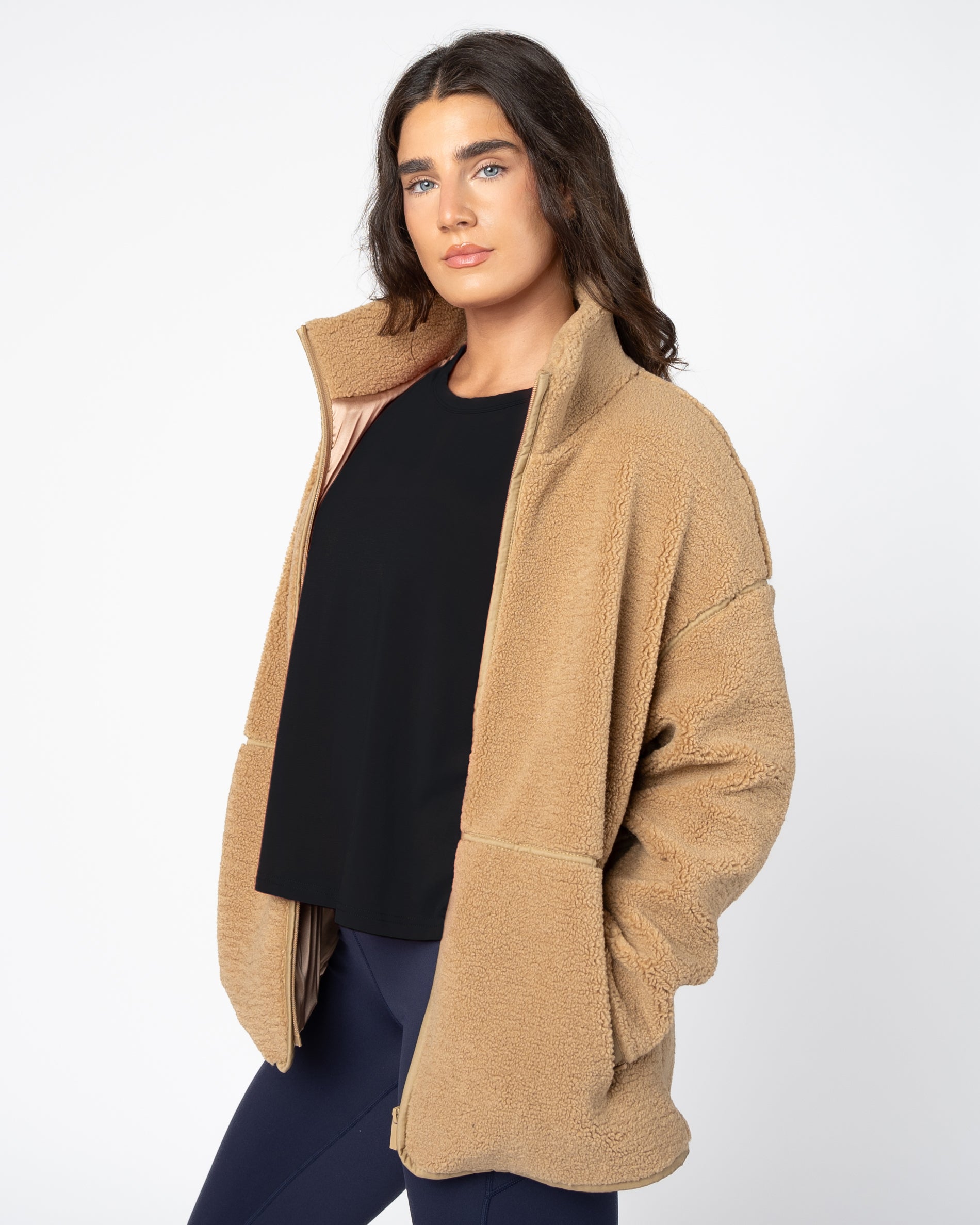Open sherpa jacket online
