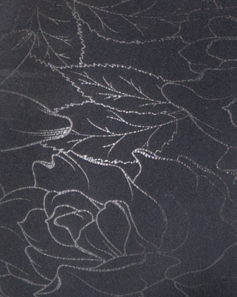 Vinyasa Crop Top - Gunmetal & Black Rose Foil *ALMOST GONE*