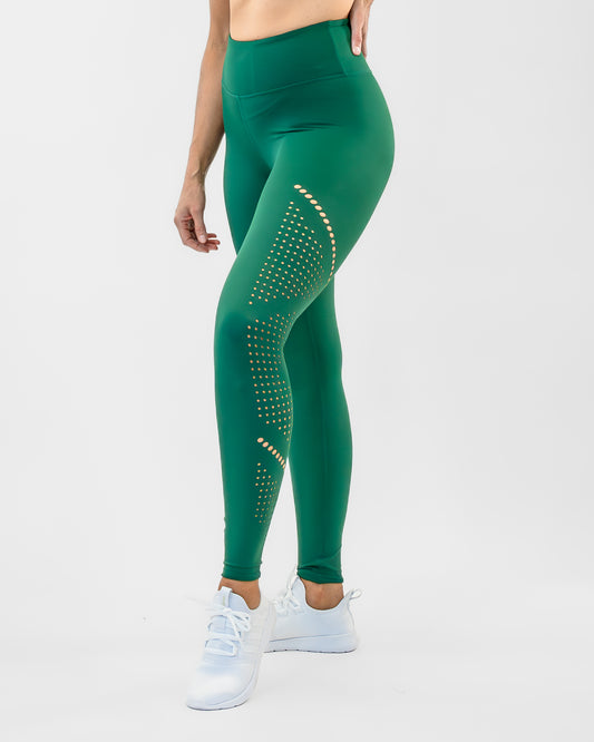Alpine Laser Cut Leggings - Cactus