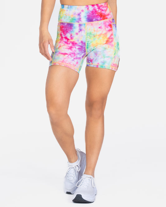 Lux Baseline Shorts (5 in. inseam) - Rainbow Tie Dye - FINAL SALE