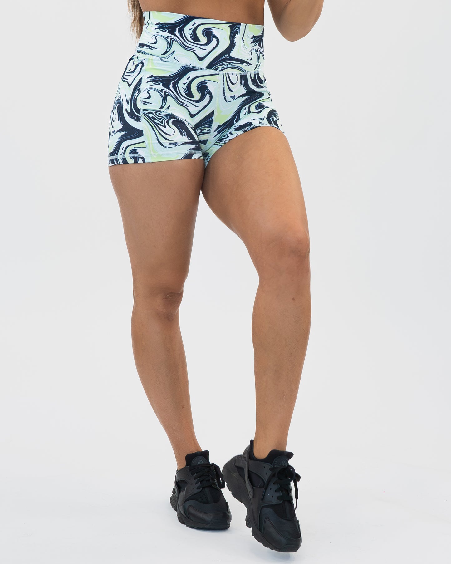 Lux High Waisted Rio Shorts (Multi-Lengths) - Summer Swirl