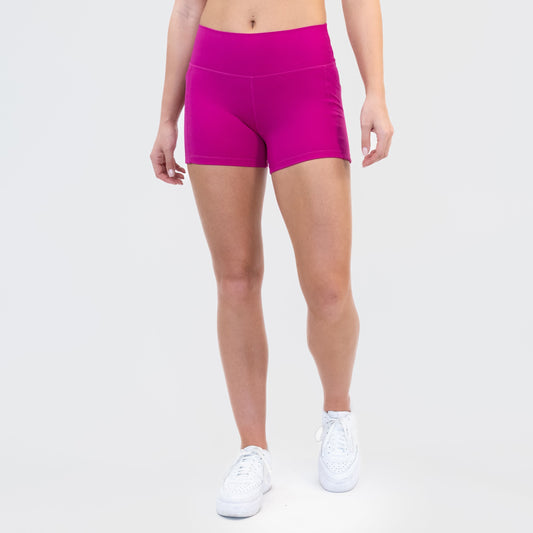 Lux High Waisted Rio Shorts (Multi-Lengths) - Magenta - FINAL SALE