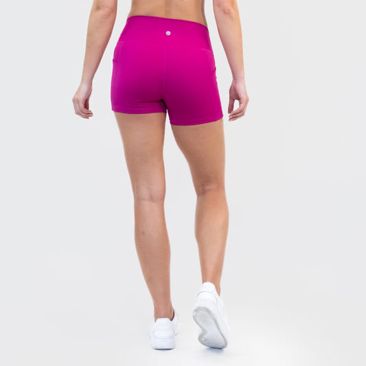 Lux High Waisted Rio Shorts (Multi-Lengths) - Magenta - FINAL SALE