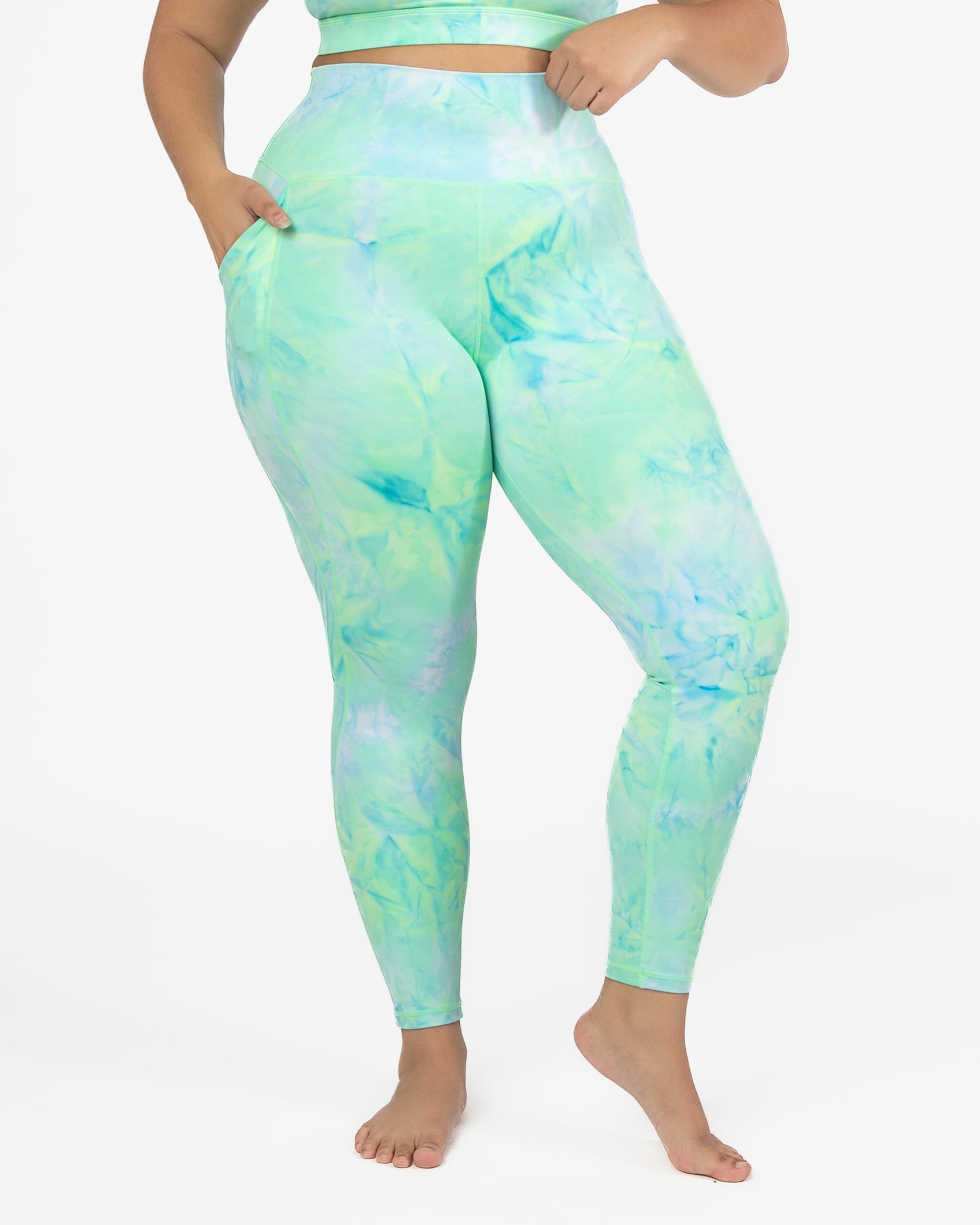 Lux Pace Leggings - Key Lime Tie Dye - FINAL SALE | Senita Athletics