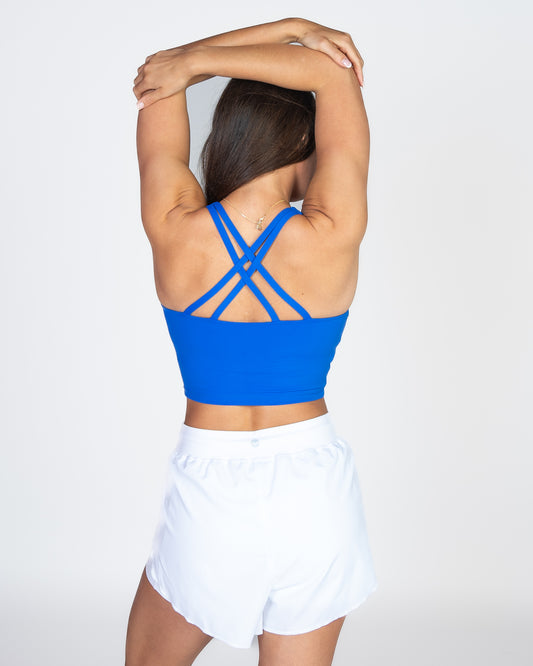 Lux Performance Crop - Cobalt