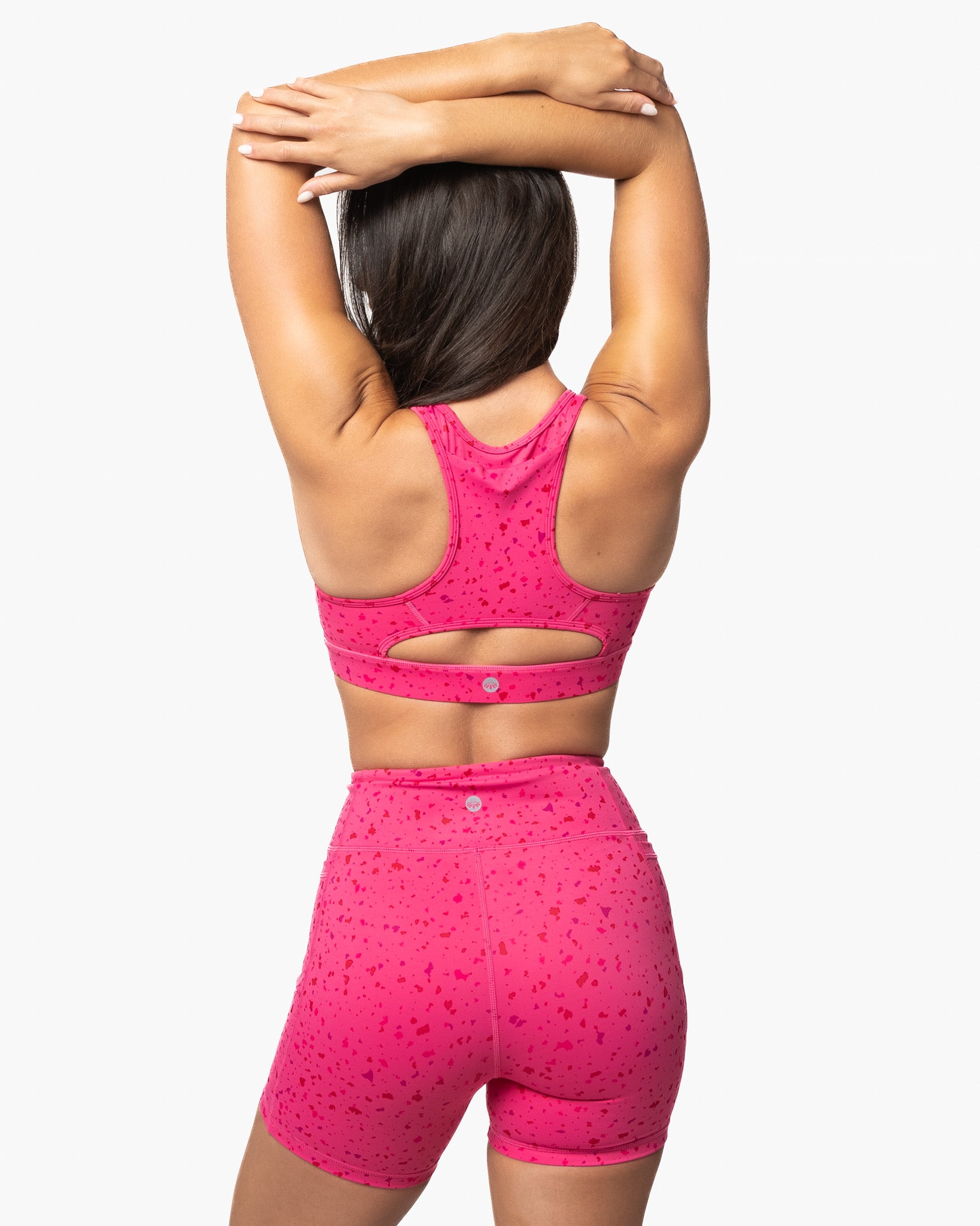 Lux Sarah Sports Bra - Hibiscus Terrazzo - Final Sale
