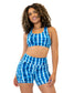 Strappy Sports Bra - Marine Tidal Wave