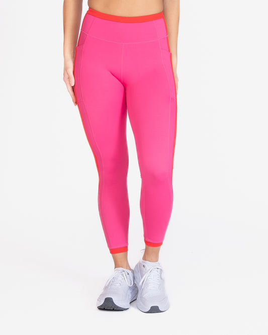 Meredith 7/8 Leggings  - Hibiscus & Heartthrob