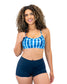 Mia Bikini Top - Marine Tidal Wave - FINAL SALE