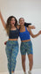 Skin Twist Back Crop - Navy