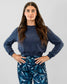 Revive Cropped Crew - Navy