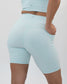 Ribbed Biker Shorts (8") - Sky Blue - S & M ONLY - FINAL SALE