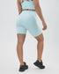 Ribbed Biker Shorts (8") - Sky Blue - S & M ONLY - FINAL SALE