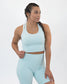Ribbed Sierra Sports Bra - Sky Blue