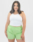 Thin Strap Crop Tank - White