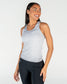 Essential Long Seamless Tank - Black and White Stripes