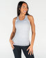 Essential Long Seamless Tank - Black and White Stripes