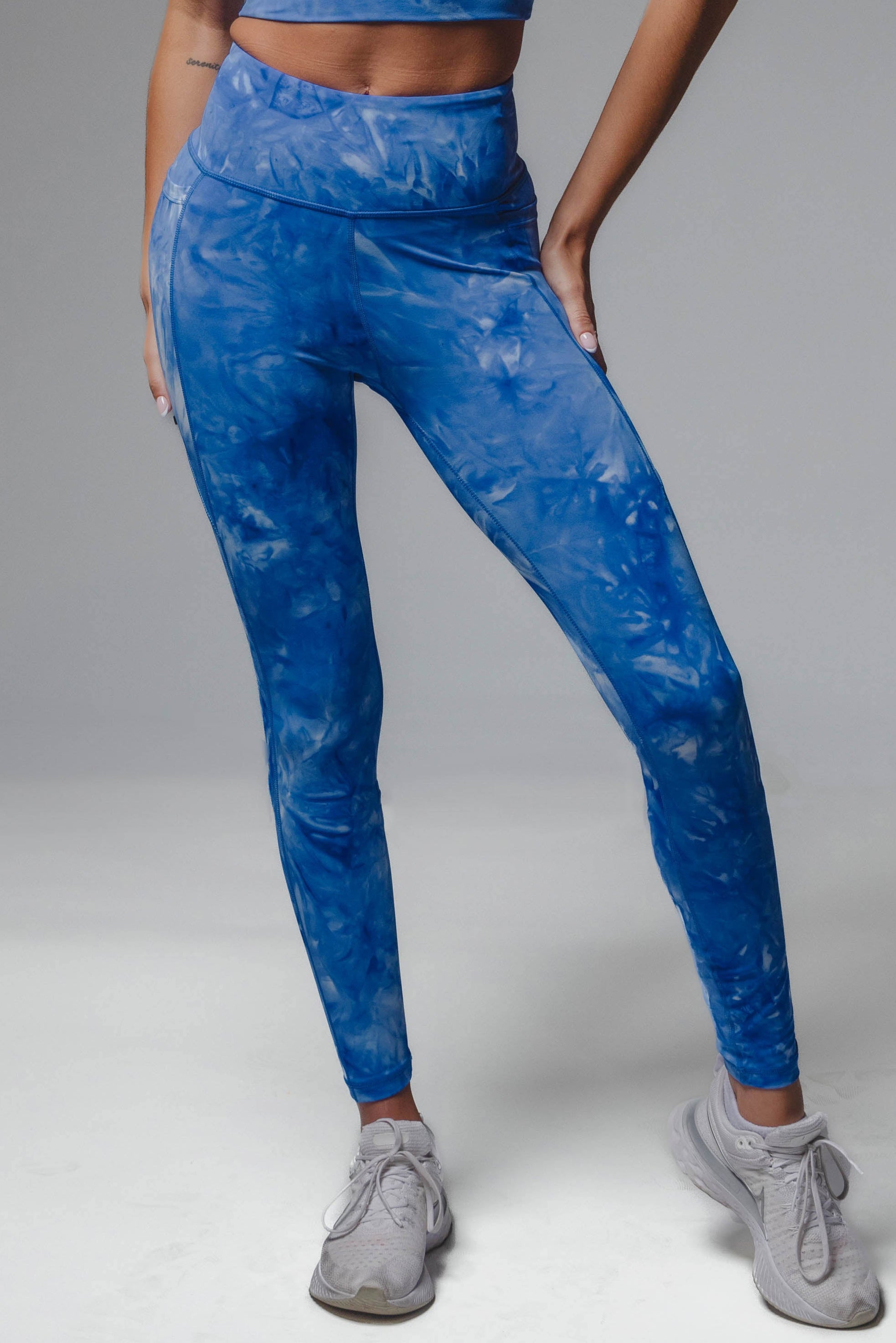 Senita Athletics: Cobalt Tie Dye Lux Baseline Leggings (23