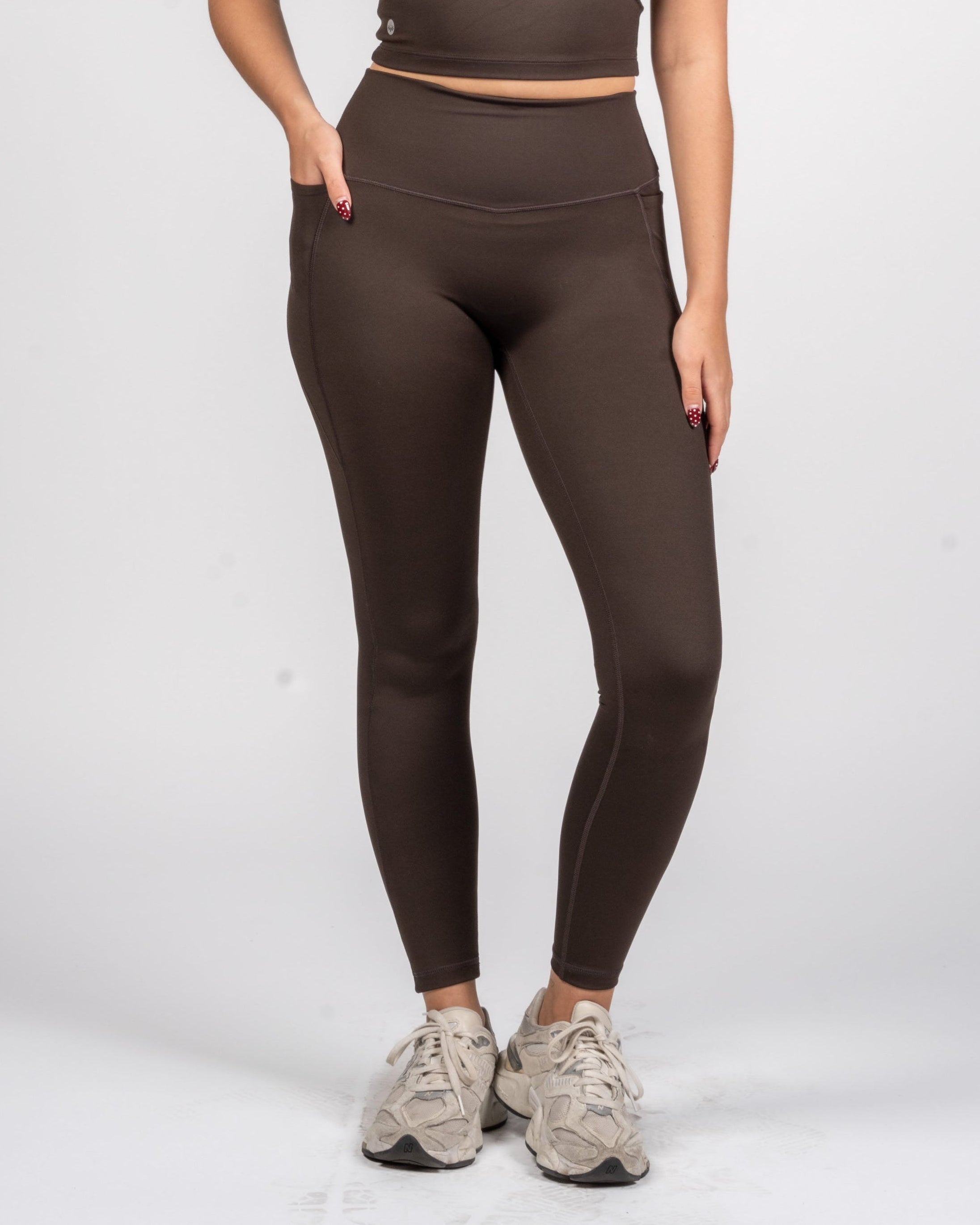 Boost Leggings (26 in. inseam) - Cocoa: Senita Athletics Performance