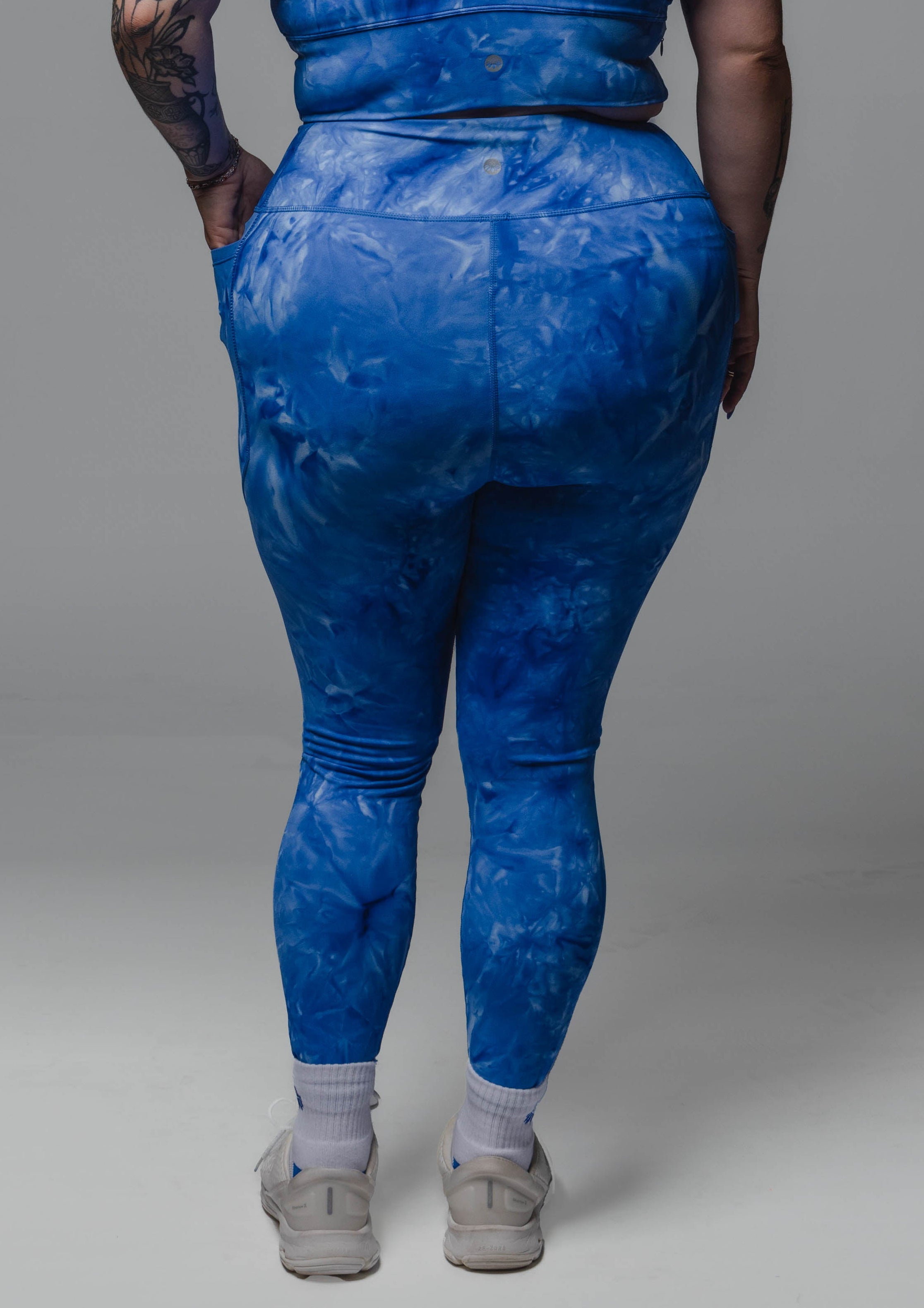Senita Athletics: Cobalt Tie Dye Lux Baseline Leggings (23