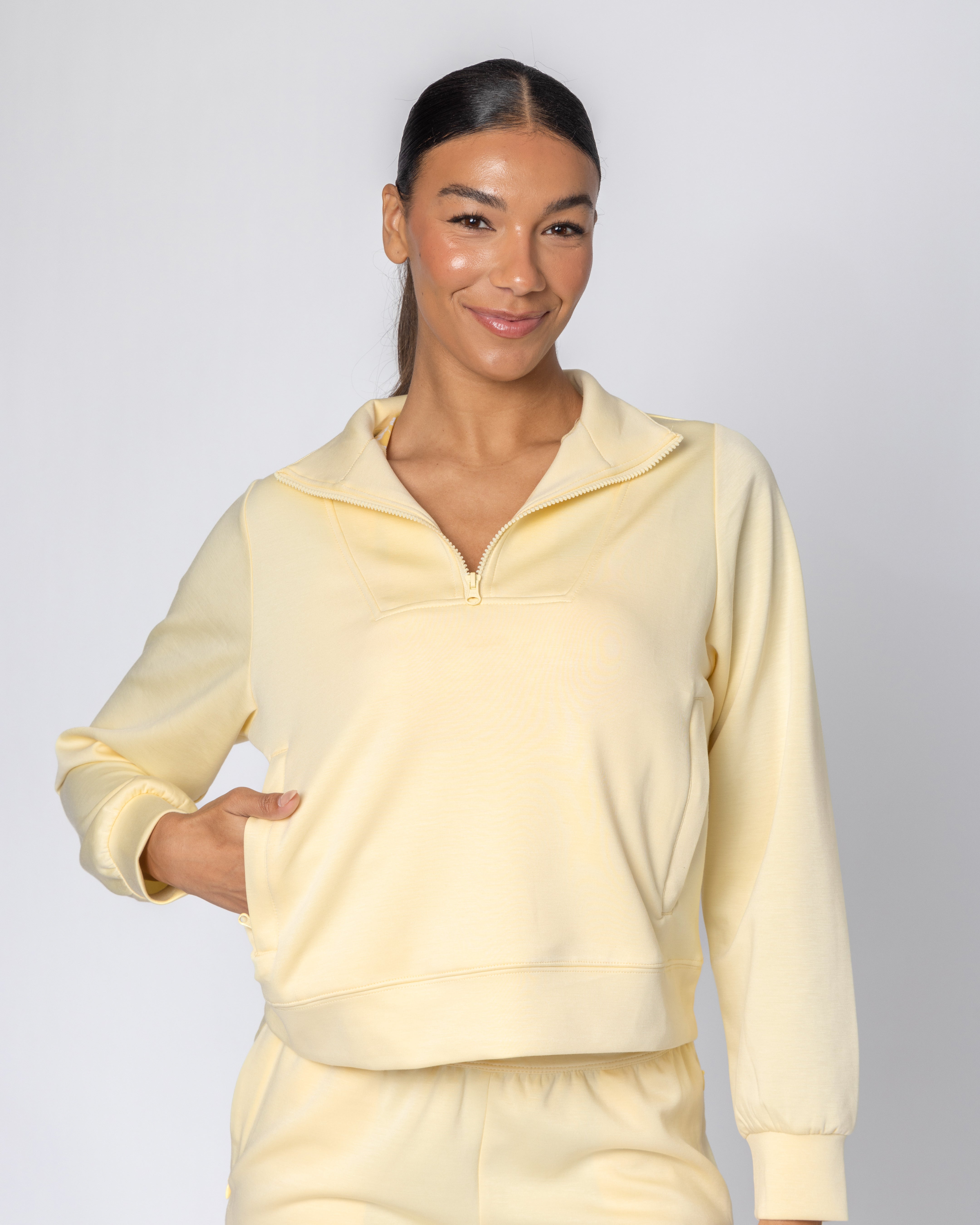 SoftForm Quarter Zip - Butter Yellow | Senita Athletics