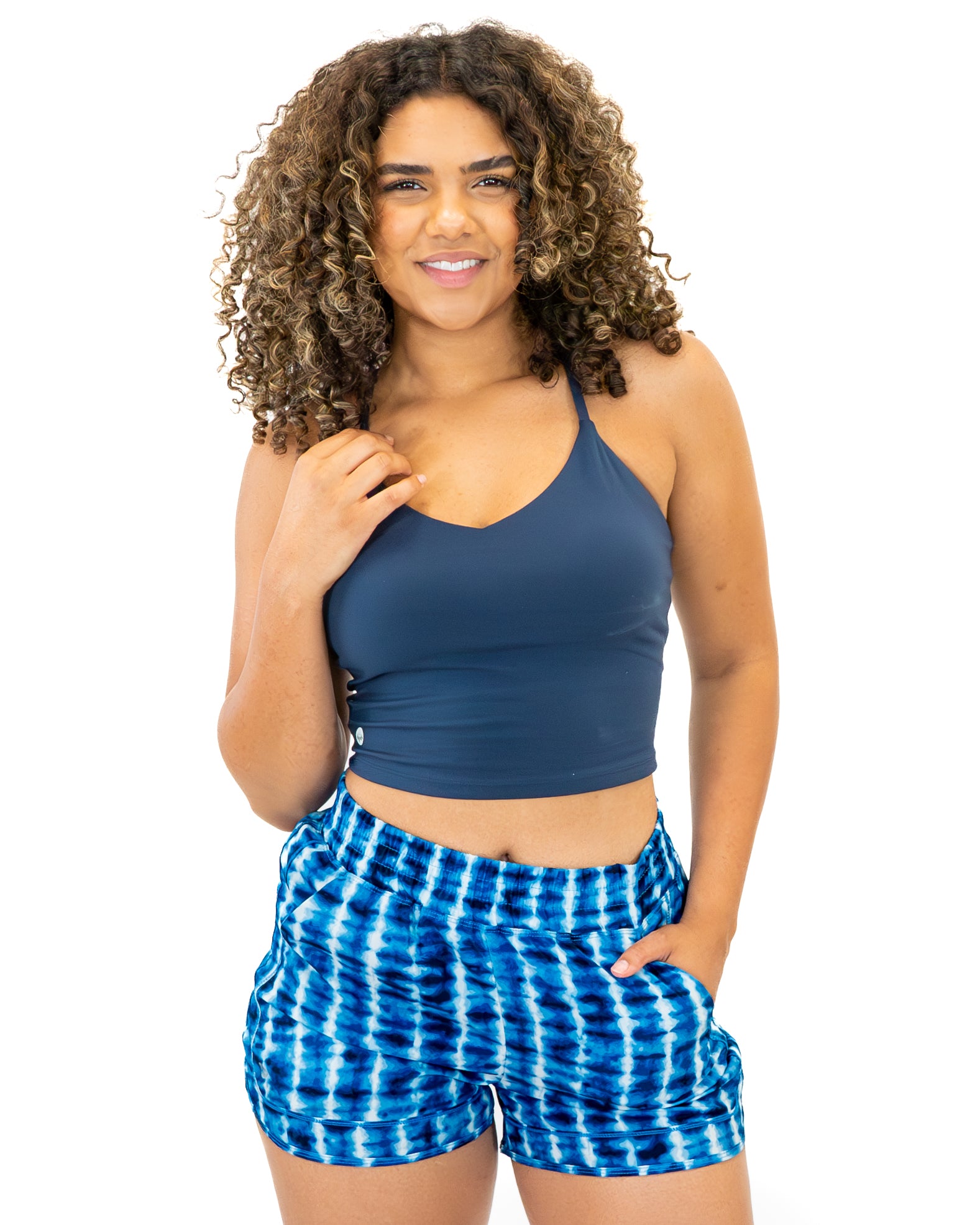 Skin Adjustable Crop Top - Navy