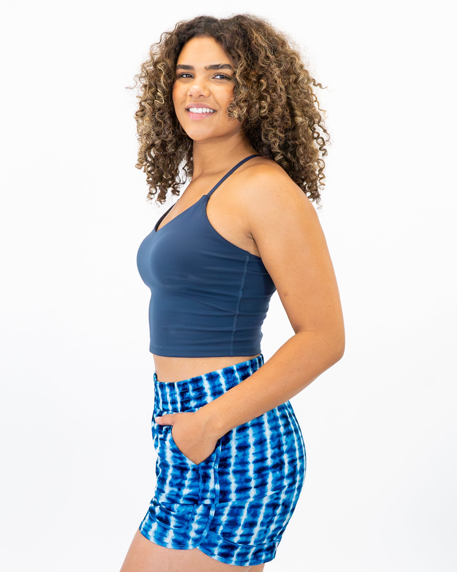 Skin Adjustable Crop Top - Navy