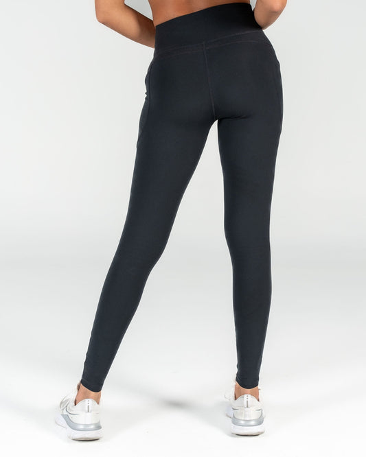 Skin Wrap Front Leggings - Black - *PRE-ORDER ONLY*