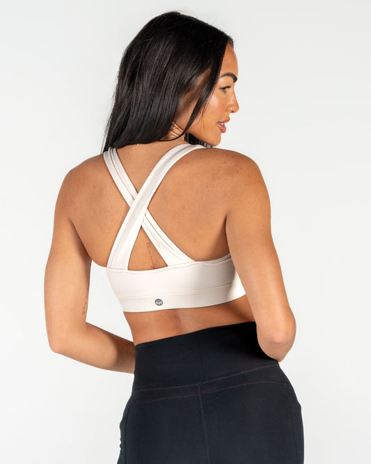 Skin Lattice Back Sports Bra - Cherry – Senita Athletics