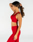 Skin Lattice Back Sports Bra - Cherry