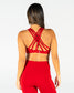 Skin Lattice Back Sports Bra - Cherry