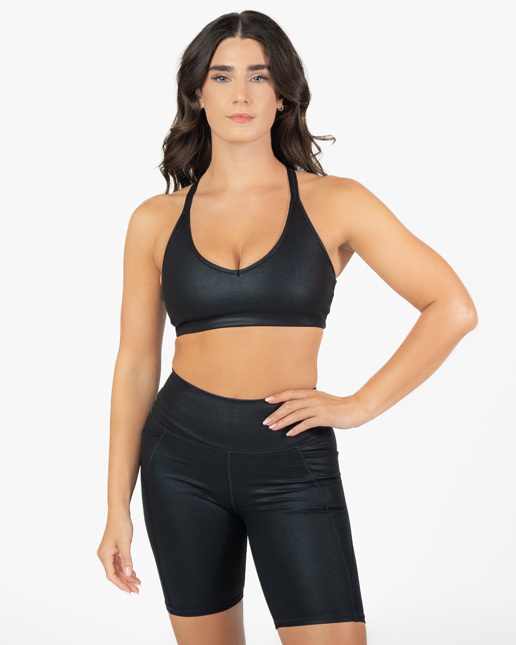 Skin Move Bra - Black Shimmer Foil - FINAL SALE